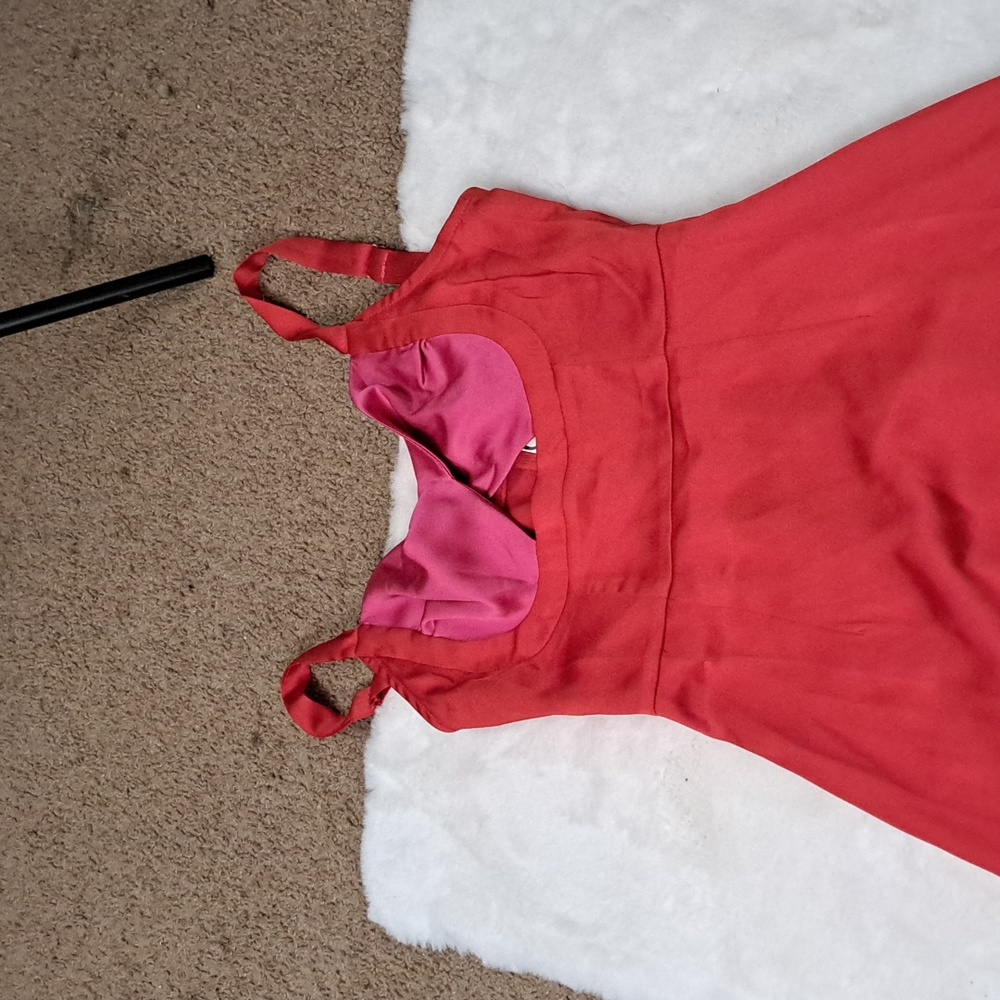 Micas Two-tone Satin Red Dress NWT - Picture 6 of 13